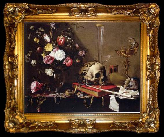 framed  unknow artist Floral, beautiful classical still life of flowers 024, ta009-2